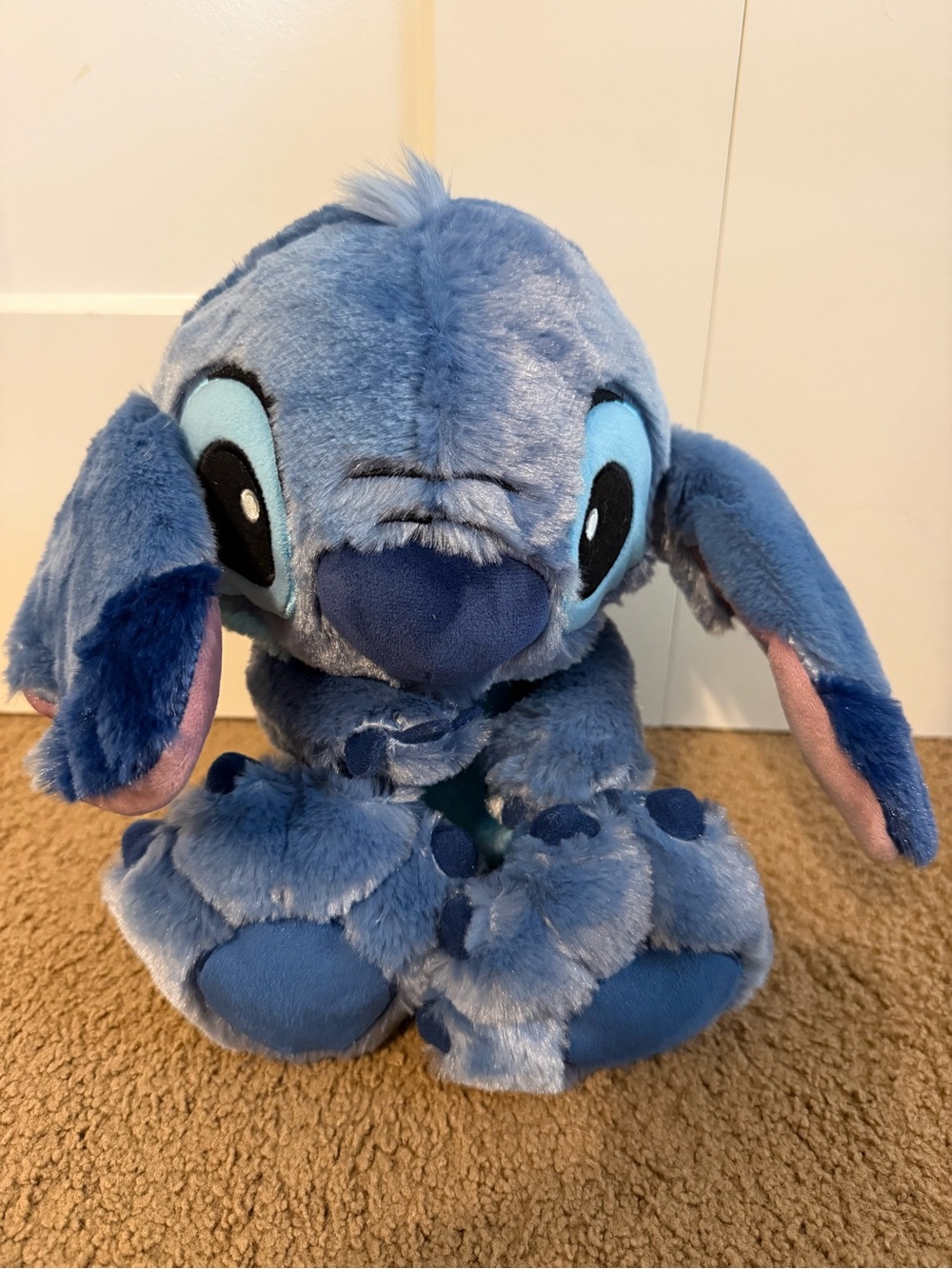 Disney Plush Stitch Character in Light and Dark Blue